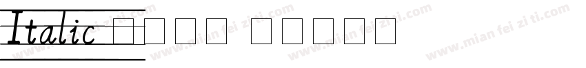 Italic 意大利体字体转换